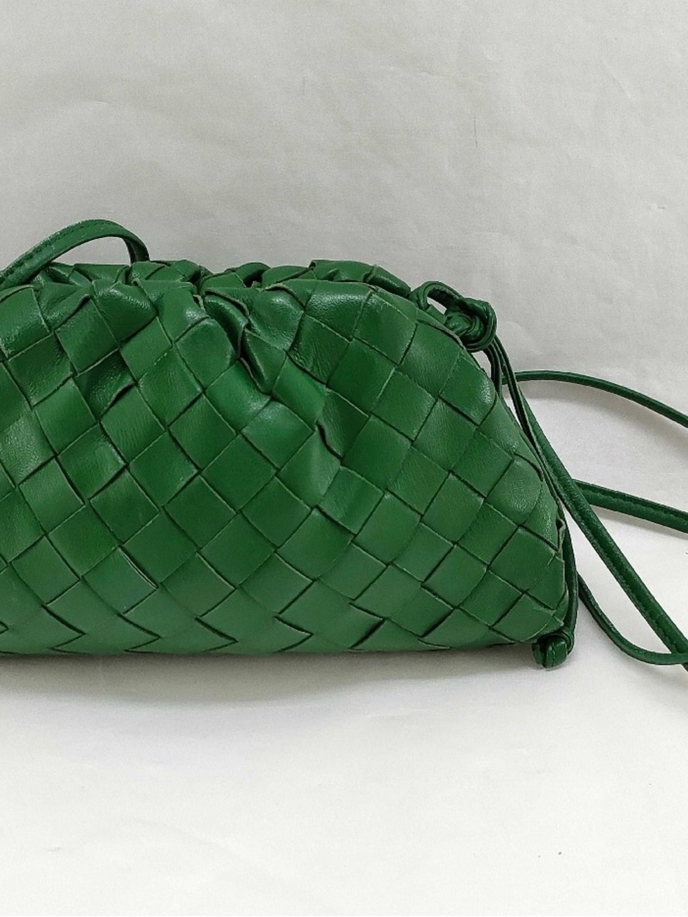 Bottega Veneta Green Intrecciato Leather Crossbody